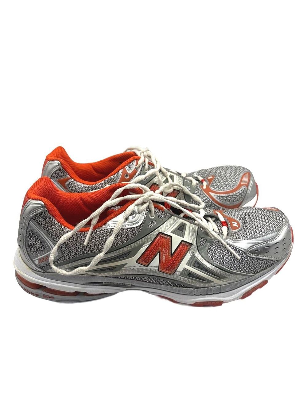 Vintage New Balance 1224 Y2K Mesh Running Shoes Silver Orange Men’s 13